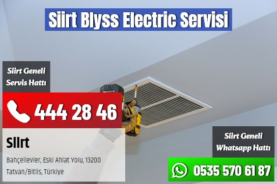 Siirt Blyss Electric Servisi