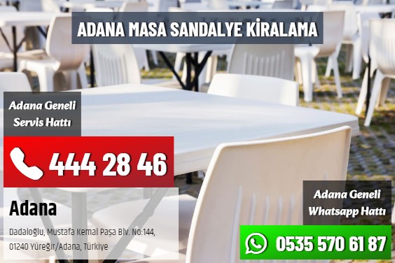 Adana Masa Sandalye Kiralama
