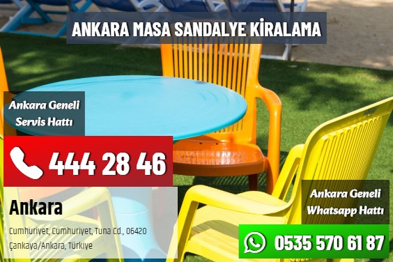 Ankara Masa Sandalye Kiralama