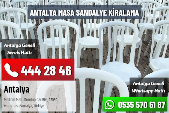 Antalya Masa Sandalye Kiralama