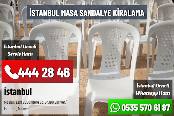 İstanbul Masa Sandalye Kiralama